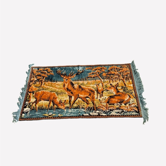 Vintage Velvet Stag Tapestry - Picture 1 of 5